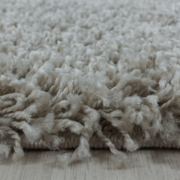 Hochflor Langflor Beige Teppich Rund fr Wohnzimmer Badezimmer Schlafzimmer